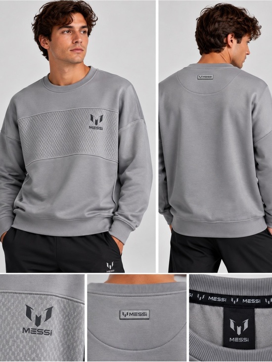 Other - Messi Collection Men's Medium Gray Pullover Sweatshirt